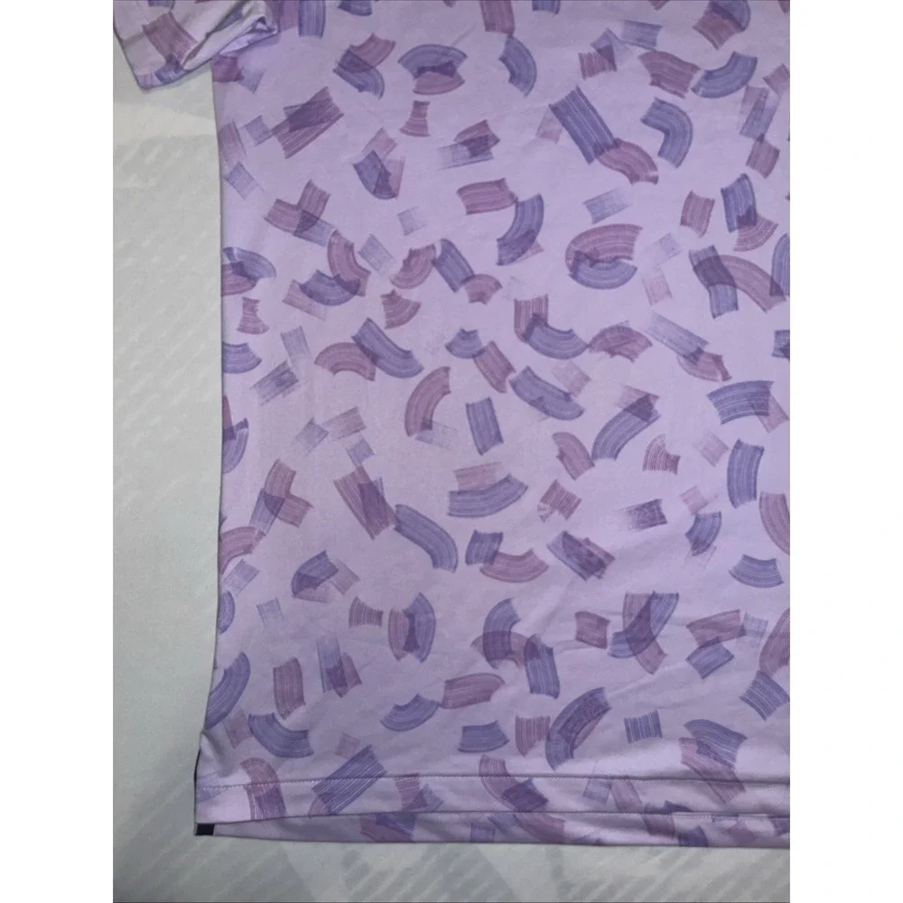 Nike Polo Shirt Mens L Lilac Brushstroke Dri-FIT Golf Performance FD5739-512